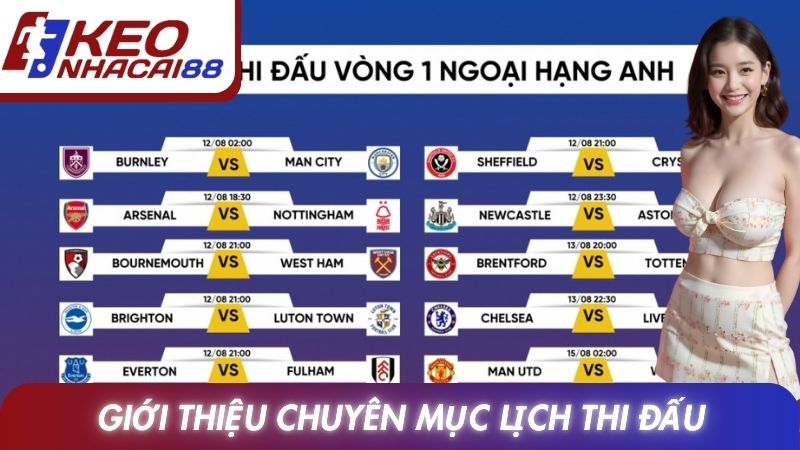 Lịch thi đấu 1 Giới thiệu chuyên mục Lịch Thi Đấu tại Keonhacai